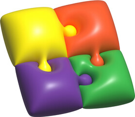 3D shape of a puzzle