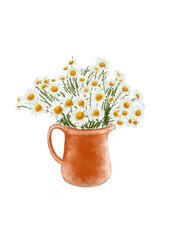 bouquet of daisies in a vase