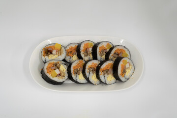 다양한 재료로 만든 소풍 도시락 건강한 집김밥
