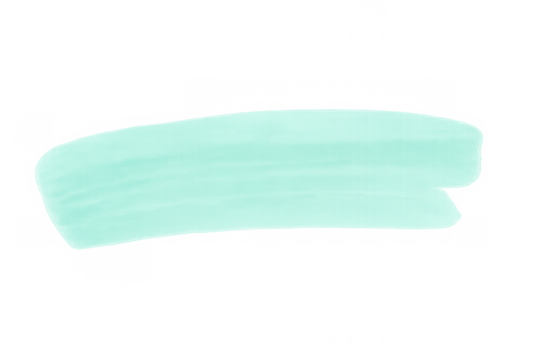 Light green paint brush stroke revealing textural details, positioned on transparent backdrop, highlighting artistic painterly quality - Powered by Adobe