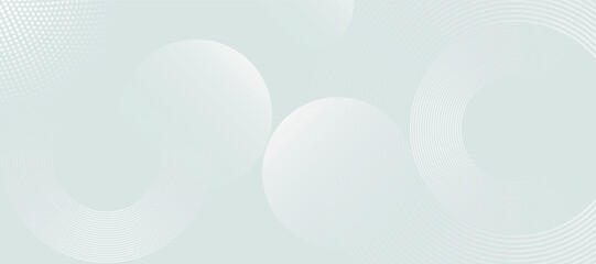 Soft Abstract Green Background with Circular Lines and Halftone Dots Minimal Design
