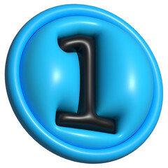 3D shape of a first badge
