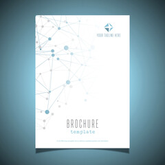 Business brochure design with connecting dots