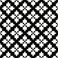 Golden Line Woven Pattern Seamless Vector – Elegant Black and White Textile, Wallpaper & Tile Design