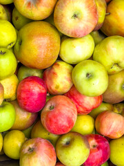 Juicy apples on the market