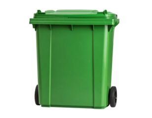  Green Wheelie Trash Bin – Household Waste Container PNG