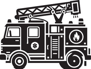 Emergency vehicle fire engine rescue truck vector