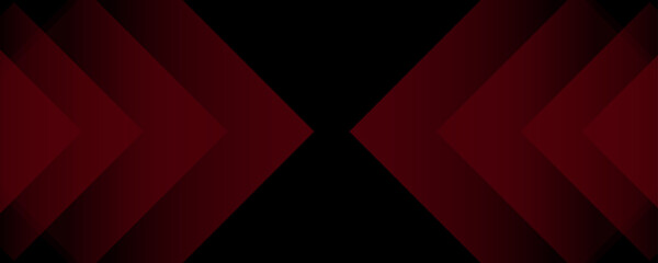Dark Red Arrow Abstract Background with Black Center and Geometric Layers