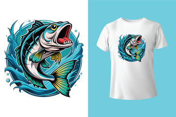 Fishing t shirt design