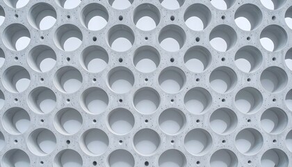 Abstract Macro Pattern of Round Holes – Blue Industrial Texture Background for Technology Design, Close-Up of Circular Perforated Surface – Geometric Industrial Background with Shadowed Holes