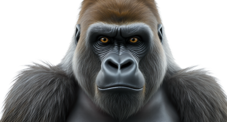 Closeup portrait of a gorilla primate face animal wildlife photography