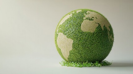 Green Grass Globe Symbolizing Environmental Conservation Green Earth Globe Planet Environment Nature
