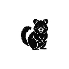 Fototapeta premium Quokka vector silhouette