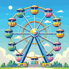 ferris wheel in amusement park