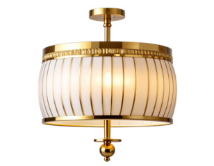 Art Deco-Inspired Gold Wall Fixture with Opal Globe, Side Profile with Shadows, Transparent PNG