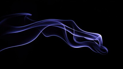 Abstract wisps of vibrant smoke flowing across a black background