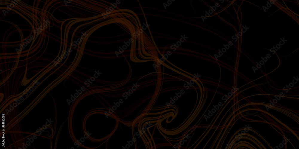 Poster topographic map white red lines, contour bluck background. geographic grid, gradient multicolor wave