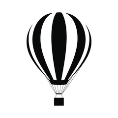 Obraz premium Classic black and white hot air balloon silhouette
