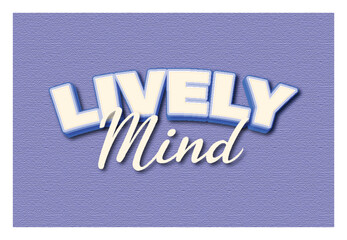 Lively Mind 3D Editable Text Effect on Purple Fabric Background