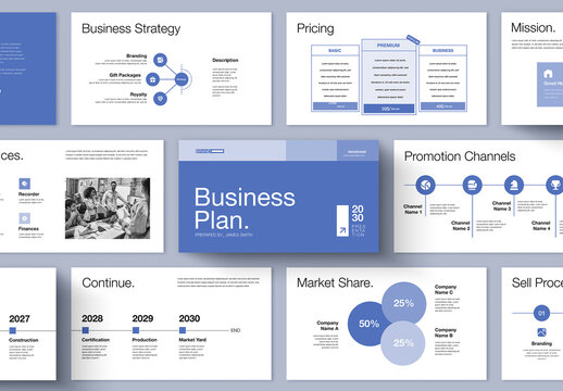 Strategic Business Plan Presentation Template Layout