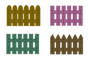 木製の塀セット　ファブリック調　