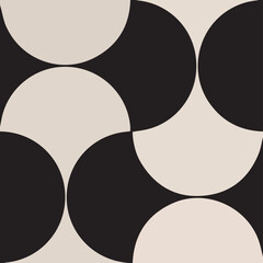 Minimalist Geometric Half-Circle Pattern