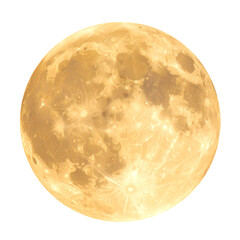 Cut out imahe of yellow full moon. Mid-Autumn Festival, Moon Festival, Halloween element.	