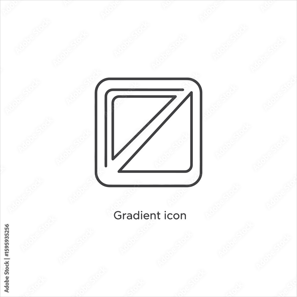 Poster vector art of a square gradient icon isolated on white background