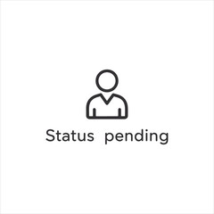 Vector art of status pending icon of a user isolated on white background