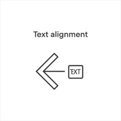 Vector art of text alignment icon showing left direction with text label