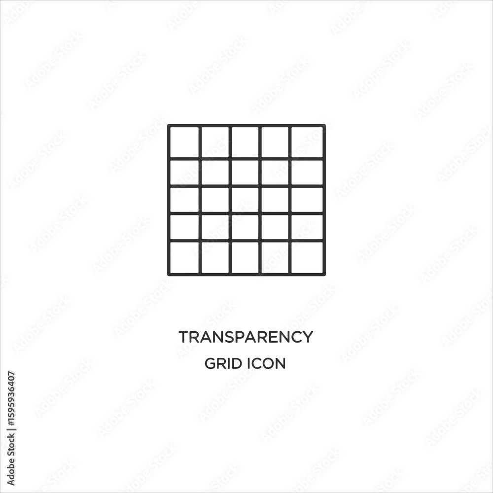 Poster Vector art of transparency grid icon representing a checkerboard pattern