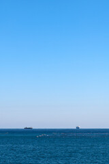 tranquil seascape with ship