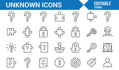 Mystery and Unknown Symbol Icons for Conceptual and Creative Projects