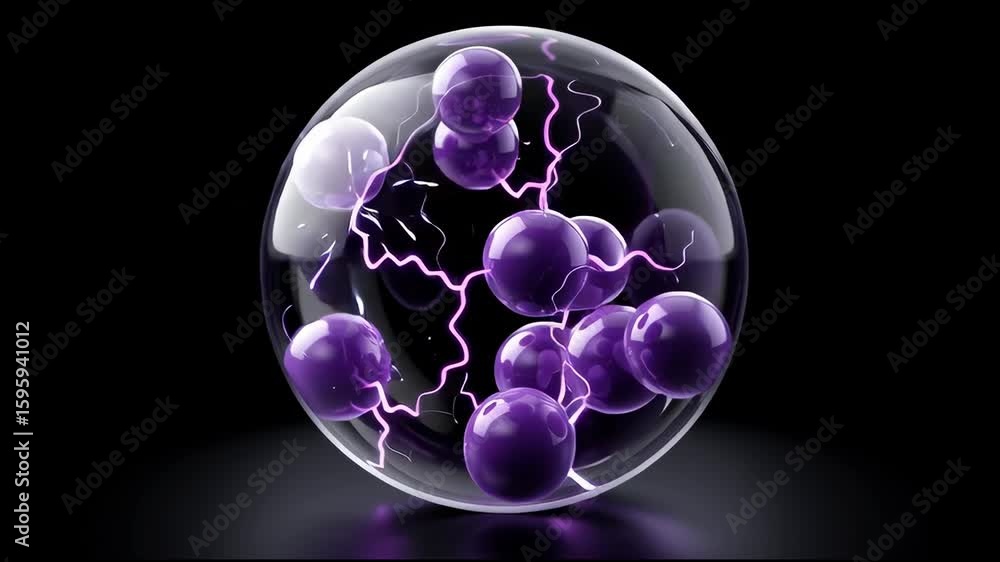 Aufkleber exploring the fascinating world of energy and particles in a dynamic display