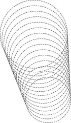 Circle geometric dashed line with dynamic design. Technology science music concept