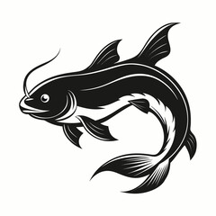Black Catfish Vector Illustration