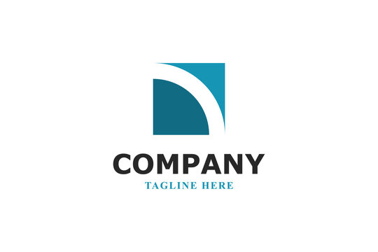 letter d square modern business logo