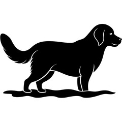 Dog Walking Silhouette Vector