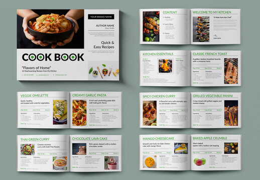 Recipe Book Template Layout