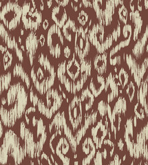  Vintage brown colour ikkat textured beautiful print seamless pattern 