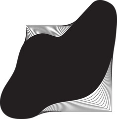 Organic forms with dynamic wave and line design of logo, banner, presentation