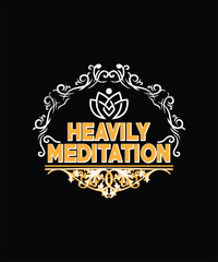 Yoga Typography Design, Meditation Quote, EPS, VECTOR
