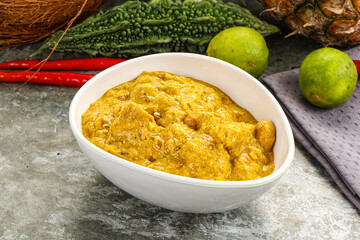 Inchian cuisine - chicken cashew curry