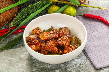 Indian cuisine - paneer with chilli