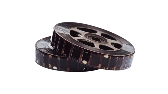 8mm Old Film Overlay isolated on transparent background