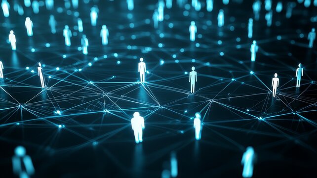 Digital data visualization with a glowing blue line graph showing fluctuation. Abstract technology concept for finance, science, or business analysis.