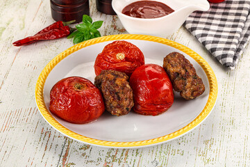 Turkish cuisine - Domatesli Kebab with tomato