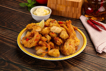 Fritto misto - deep fried seafood mix