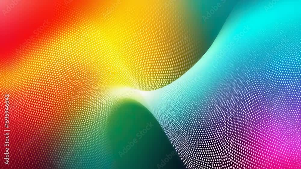 Poster colorful abstract wave design showcasing vibrant hues and dynamic patterns