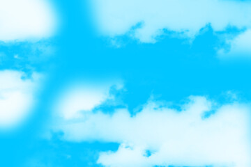 Obraz premium Blue Sky with Scattered White Clouds – Natural Sky Background for Design and Illustration